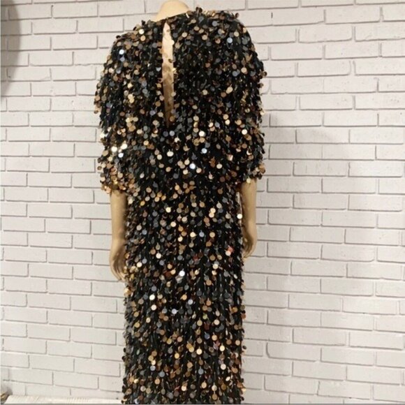 ASOS Edition Women’s Drape Sleeve Sequin Droplet Dress – Size 2 NWT - Picture 3 of 4